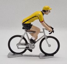 Radfahrer Figur R Gelbes Trikot mit schwarzer Umrandung FR-R12 Fonderie Roger 1