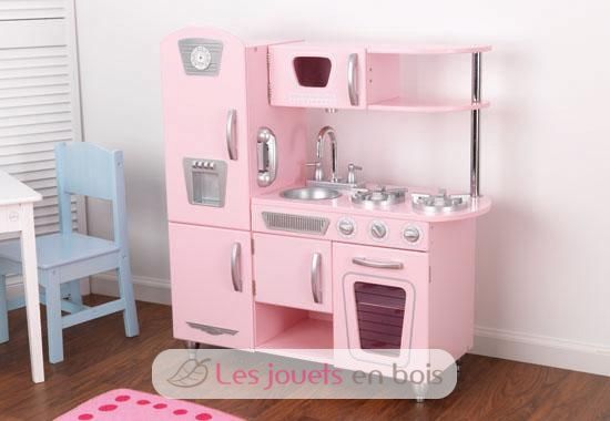 Kidkraft, küche und rosa rückkühlschrank aus holz für kleines ... Küche in rosa