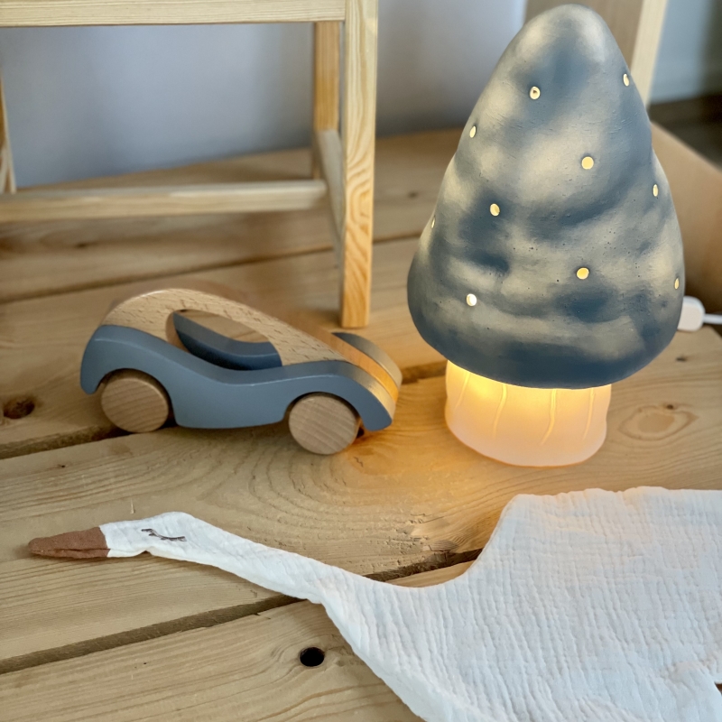 Egmont Toys Nachtlicht – Kleiner Blauer Pilz Mit LED, Handgefertigt In Deutschland