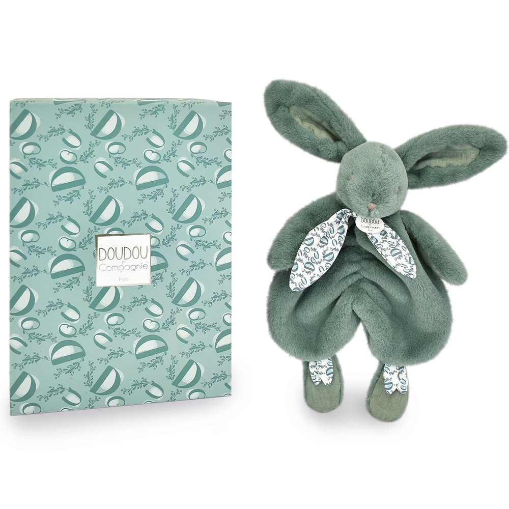 Doudou Et Compagnie Kuscheltier Hase – Salbeigrün – 18 Cm – Mit Geschenkbox – Für Babys Ab Geburt – Waschbar & Sicher Doudou Et Compagnie Kuscheltier Hase – Salbeigrün – 18 Cm – Mit Geschenkbox – Für Babys Ab Geburt – Waschbar & Sicher
