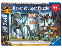 Puzzle T-Rex Jurassic World 3x49 Teile RAV056569 Ravensburger 1