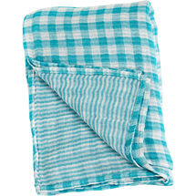 Muslin swaddle mulltuch reversible - Aqua LLJ-121-003-004 Lulujo 1