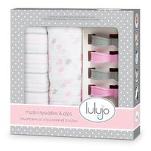 2er-Pack Maxi muslin swaddle + Clips LLJ-121-009-001 Lulujo 1