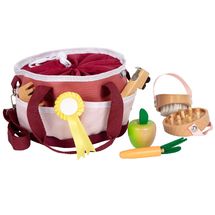 Spielzeug Pferdepflege-Set mit Tasche rot LE12705 Small Foot company 1