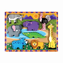 Chunky puzzle Safaritiere MD13722 Melissa & Doug 1