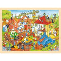 Einlegepuzzle Baustelle GK57670 Goki 1