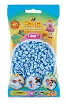Tüte mit 1000 Kunststoffperlen Midi Eisblau HAMA-207-97 Hama 1