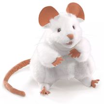 Handpuppe Weiße Maus FO-2219 Folkmanis 1