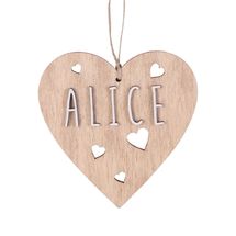 Weihnachtsdeko - Personalisiertes Herz aus Holz VI-CR10 Vintiun 1