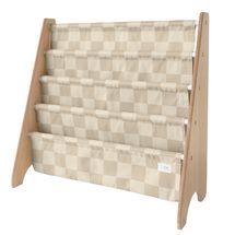 Bücherregal mit Beige kariertem Stoff EFK-107-016-020 3 Sprouts 1