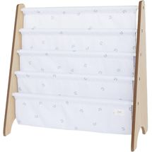 Bücherregal aus recycelter Stoff Blaubeere Elfenbein EFK-107-016-014 3 Sprouts 1