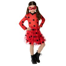 Ladybug Kleid und Maske, 5-8 Jahre R300834 Rubies 1