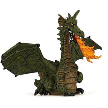 Grüne geflügelte Drachenfigur mit Flamme PA39025-2855 Papo 1
