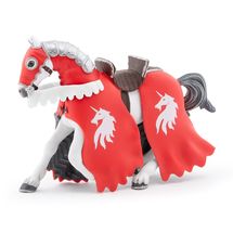 Rote Einhorn-Ritter-Pferd-Figur PA-39781 Papo 1