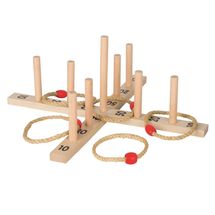 Ringwurfspiel mit 5 Sisalringen GOSA059-5173 Goki 1