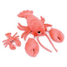 Plüschhummer mutter und ihr Baby korallen DE75601 Les Déglingos 1