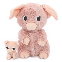 Plüschschwein mutter und ihr Baby rosa DE76020 Les Déglingos 1