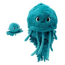 Plüschqualle mutter und ihr Baby blau DE75900 Les Déglingos 1