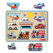 Klang-Puzzle aus Holz Fahrzeuge MD50206 Melissa & Doug 1