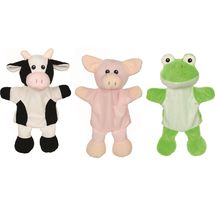 Handpuppen Kuh Schwein Frosch GK50959 Goki 1