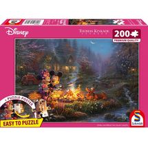 Puzzle Mickey und Minnie Lagerfeuer 200 Teile S-56558 Schmidt Spiele 1