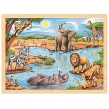Einlegepuzzle afrikanische Savanne GK57347 Goki 1