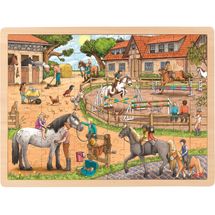 Einlegepuzzle Reiterhof GK57367 Goki 1