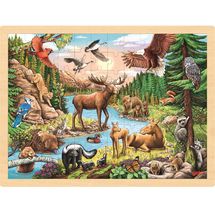 Einlegepuzzle Nordamerikanische Wildnis GK57409 Goki 1
