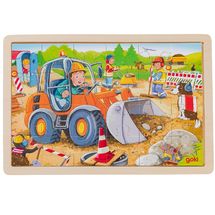 Einlegepuzzle Baustelle GK57411 Goki 1