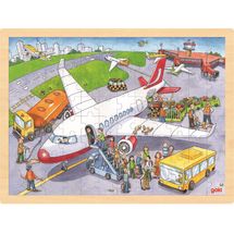 Einlegepuzzle Auf dem Flughafen GK57544 Goki 1