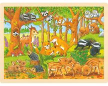 Einlegepuzzle Tierkinder im Wald GK57734 Goki 1