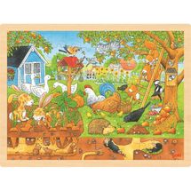 Einlegepuzzle Unser Garten GK57743 Goki 1