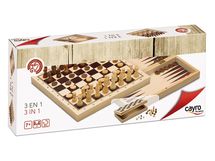 Schach, Dame und Backgammon CA648 Cayro 1