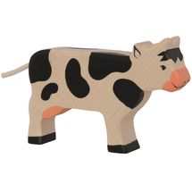 Stehende Kuhfigur, schwarz HZ-80003 Holztiger 1