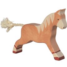 Galoppierende Pferdefigur, hellbraun HZ-80032 Holztiger 1