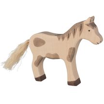Stehende Pferdefigur, gefleckt HZ-80037 Holztiger 1