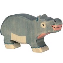 Kleine Nilpferdfigur HZ-80162 Holztiger 1