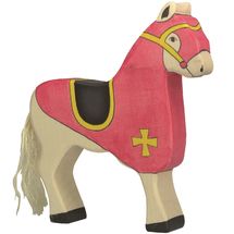 Pferdefigur des Roten Ritters HZ-80248 Holztiger 1