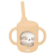 Silikon-Becher mit Trinkhalm Gnawy das Faultier SJ-SI0764 Sassi Junior 1