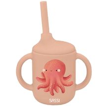 Silikon-Becher mit Trinkhalm Slurpy der Oktopus SJ-SI0795 Sassi Junior 1