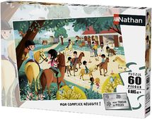 Puzzle Willkommen im Reitzentrum 60 Teile N866267 Nathan 1