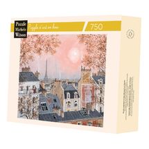 Rosa Himmel im Winter von Delacroix A1035-750 Puzzle Michele Wilson 1