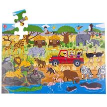 Holz-Bodenpuzzle afrikanisches Abenteuer BJ916 Bigjigs Toys 1