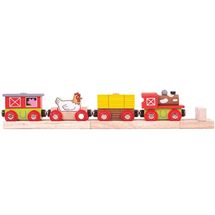 Holzeisenbahn Bauernhof BJT466 Bigjigs Toys 1