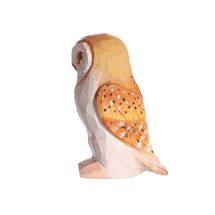 Figur Schleiereule aus Holz WU-41008 Wudimals 1