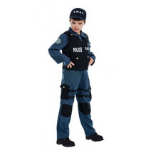 Swat agent Kostüm für Kinder 128cm CHAKS-C4086128 Chaks 1