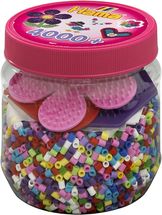 Rosa Topf mit 4000 Midi-Kunststoffperlen HAMA-2051 Hama 1