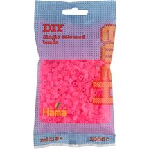 Tüte mit 1000 Kunststoffperlen Midi Fuchsie HAMA-207-32 Hama 1