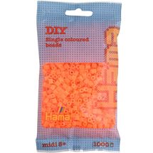 Tüte mit 1000 Kunststoffperlen Midi Neon orange HAMA-207-38 Hama 1