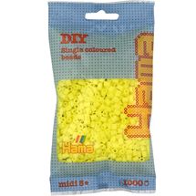 Tüte mit 1000 Kunststoffperlen Midi pastellgelb HAMA-207-43 Hama 1